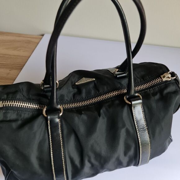 Authentic Prada Tessuto Nylon Satchel Bag Black - Picture 8 of 16